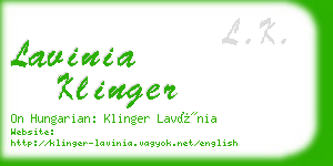 lavinia klinger business card